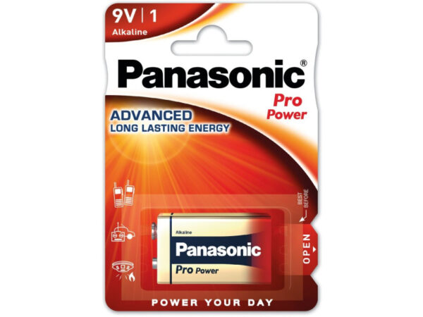 PANASONIC blokk elem szuper tartós 9 V (6F22R-1BP)