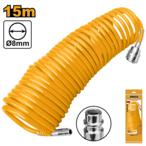 INGCO Pneumatikus spiráltömlő 8 mm x 15 m