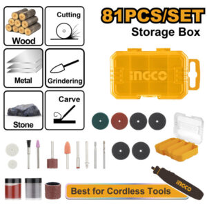 INGCO Csapos mini csiszolófej készlet 81 részes