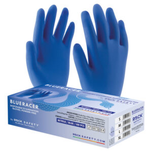 BLUERACER/L Egyszer használatos nitril vizsgálókesztyű púdermentes (100 db/doboz) L