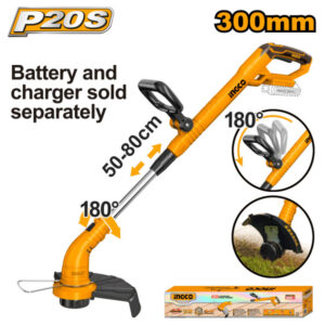 INGCO Akkus fűszegélynyíró 300 mm 20 V (akku és töltő nélkül)