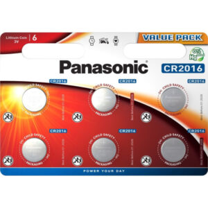 PANASONIC CR2016 lítium gombelem 3 V (6 db)