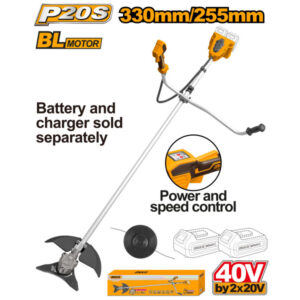 INGCO Akkus fűkasza 330 mm szénkefe nélküli 2 x 20 V (akku és töltő nélkül)