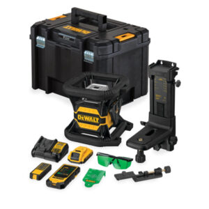 DEWALT Akkus forgólézer 18 V (zöld) (1 x 2,0 Ah akku + töltő + TSTAK) DCE080D1GS