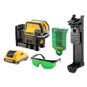 DEWALT Akkus keresztvonalas lézer szett 18 V (zöld) (1 x 2,0 Ah akku + töltő) DCE0825D1G