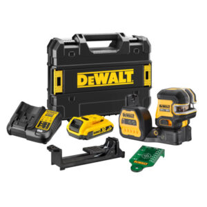 DEWALT Akkus pont- és vonallézer 12-18 V (zöld) (1 x 2,0 Ah akku + töltő) DCE822D1G18