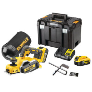DEWALT Akkus gyalugép 18 V szénkefe nélküli (2 x 5,0 Ah akku + töltő) DCP580P2