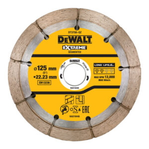 DEWALT Gyémánt vágókorong szegmentált 125 x 22,2 mm duplatárcsás