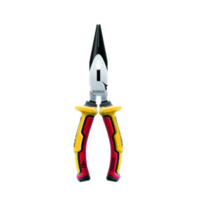 DEWALT Hosszúcsőrű fogó egyenes 200 mm 1000 V-ig szigetelt (lézerrel edzett)