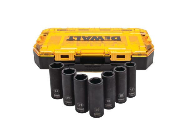 DEWALT Gépi hosszú dugókulcs készlet 7 részes 1/2" (17-24 mm)