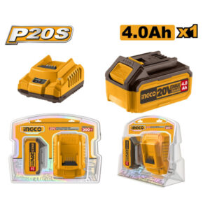 INGCO Akkumulátor és töltő szett (1 x 4,0 Ah akku + 2,0 A töltő)