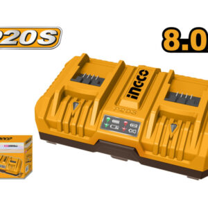 INGCO Dupla akkumulátor töltő 8,0 A 20 V