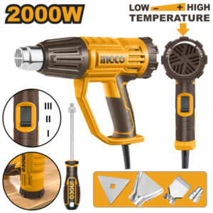INGCO Hőlégfúvó 550°C 2000 W + tartozékok