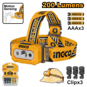 INGCO Fejlámpa 200 lumen