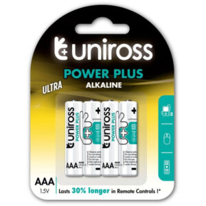 UNIROSS AAA/mikro tartós alkáli elem 1,5 V (4 db)