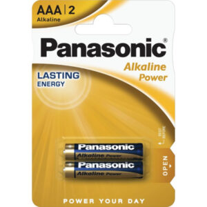 PANASONIC AAA/mikro tartós alkáli elem 1,5 V (2 db)