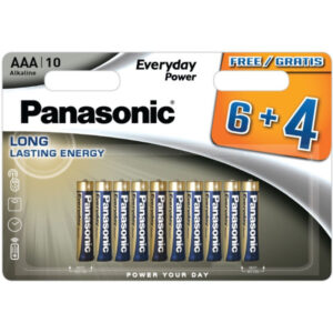 PANASONIC AAA/mikro tartós alkáli elem 1,5 V (10 db)