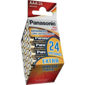 PANASONIC AAA/mikro szuper tartós alkáli elem 1,5 V (24 db)