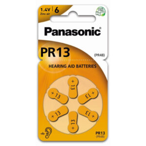 PANASONIC PR13 cink-levegő hallókészülék elem 1,4 V (6 db)