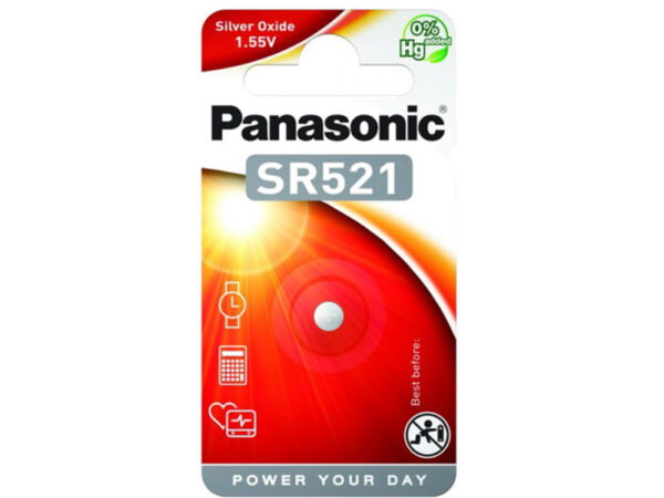 PANASONIC SR521 ezüstoxid gombelem 1,55 V