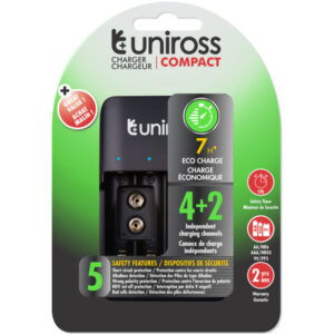 UNIROSS akkumulátor töltő AA/AAA/9V védelemmel