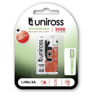 UNIROSS AA/ceruza akkumulátor 1,2 V 2500 mAh (2 db)