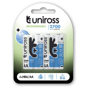 UNIROSS AA/ceruza akkumulátor 1,2 V 2700 mAh (4 db)