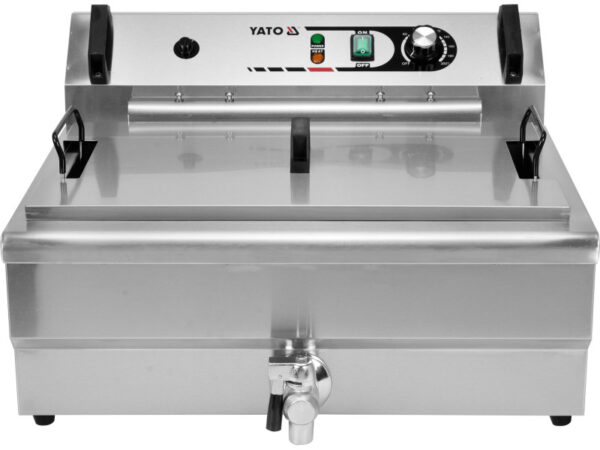 YATO GASTRO Asztali olajsütő 23 liter 6000 W leeresztőcsappal
