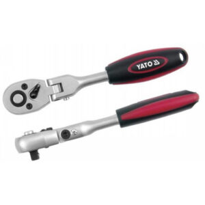 YATO Racsnis hajtószár 1/4" 159 mm 72T csuklós ±90° egyenes szár CrV