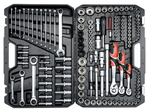 YATO Dugókulcs készlet 150 részes 1/4", 3/8", 1/2" CrV