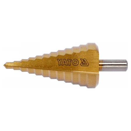 YATO Lépcsős fúró 6-38 mm 12 lépcsős HSS titán-nitrid