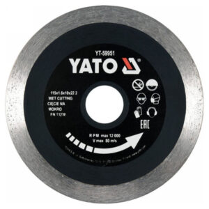 YATO Gyémánt vágókorong 115 x 1,6 x 10 x 22,2 mm folytonos