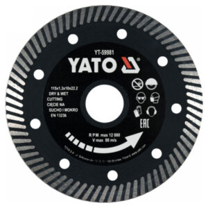 YATO Gyémánt vágókorong 115 x 1,3 x 10 x 22,2 mm turbó