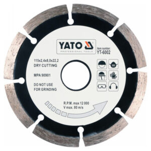 YATO Gyémánt vágókorong 115 x 2,1 x 8,0 x 22,2 mm szegmentált