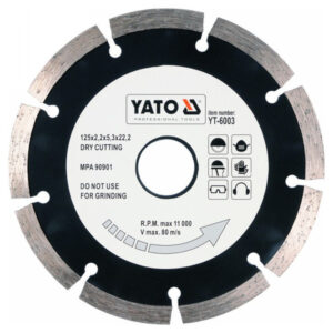 YATO Gyémánt vágókorong 125 x 2,2 x 8,0 x 22,2 mm szegmentált