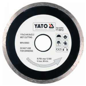 YATO Gyémánt vágókorong 115 x 2,1 x 5,3 x 22,2 mm folytonos