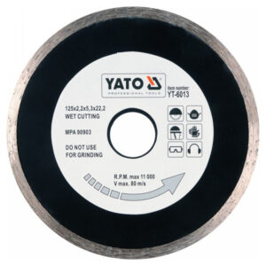 YATO Gyémánt vágókorong 125 x 2,2 x 5,3 x 22,2 mm folytonos