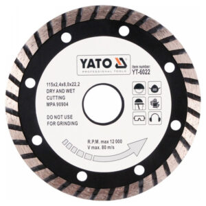 YATO Gyémánt vágókorong 115 x 2,4 x 8,0 x 22,2 mm turbo