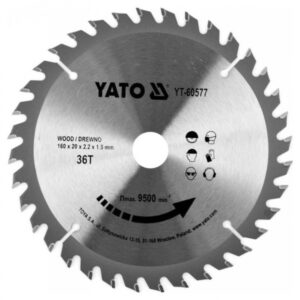 YATO Fűrésztárcsa fához 160 x 20 x 1,5 mm / 36T