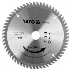 YATO Fűrésztárcsa fához 160 x 20 x 1,5 mm / 60T