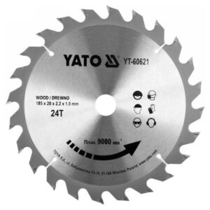 YATO Fűrésztárcsa fához 185 x 20 x 1,5 mm / 24T