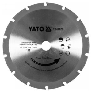 YATO Fűrésztárcsa szöges fához 185 x 20 x 2,4 mm / 14T