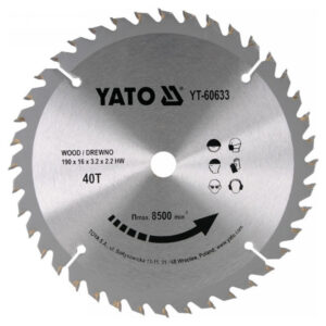 YATO Fűrésztárcsa fához 190 x 16 x 2,2 mm / 40T