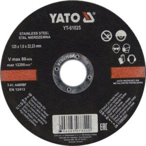 YATO Vágókorong fémre 125 x 1,0 x 22,2 mm inox
