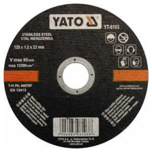 YATO Vágókorong fémre 125 x 1,2 x 22 mm inox