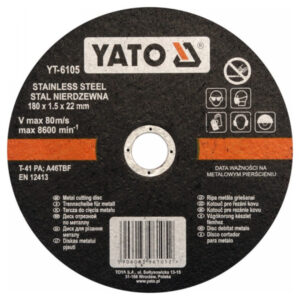 YATO Vágókorong fémre 180 x 1,5 x 22,2 mm inox