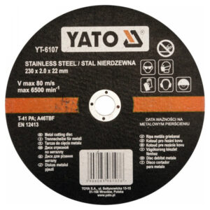 YATO Vágókorong fémre 230 x 2,0 x 22 mm inox