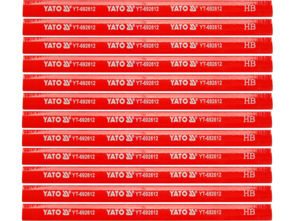 YATO Ácsceruza 175 mm fára piros (12 db)