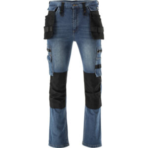 YATO Munkavédelmi farmer hosszúnadrág L/XL-es méret 17 zsebes sötétkék