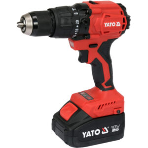 YATO Akkus ütvefúró-csavarozó 120 Nm szénkefe nélküli 18 V (2 x 4,0 Ah akku + töltő)
